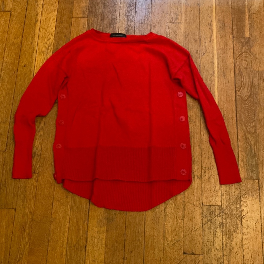 Tahari, red, XS, sweater